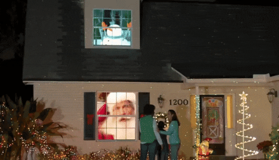 Weihnachts- und Halloween-Projektor mit Leinwand