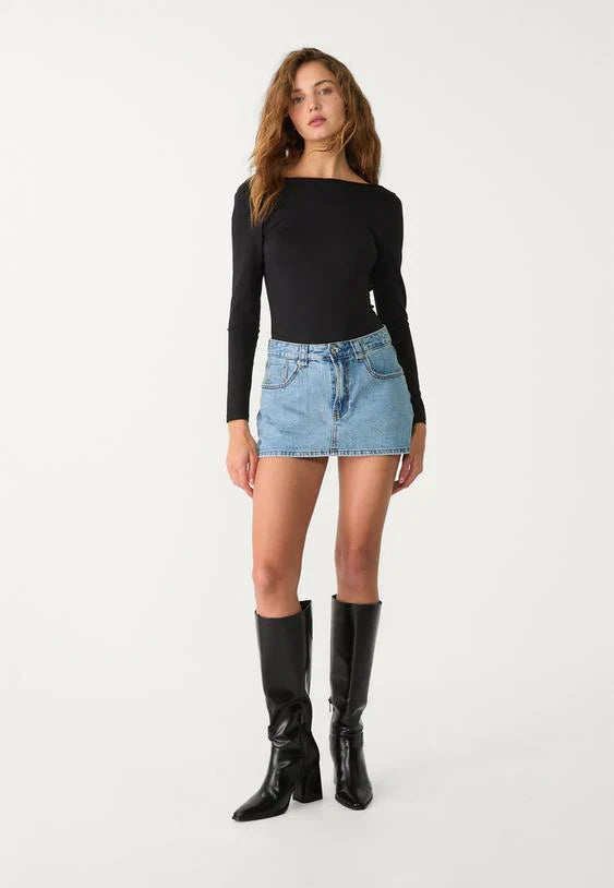 Maxi™ | Bequemer Denim-Miniskort