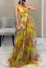 Giselle™ – Florales Maxikleid mit Cut-Out-Taille und Tüllrock