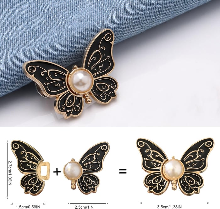 GlimmerWing – Stilvolles abnehmbares Schmetterlings-Spangen-Set