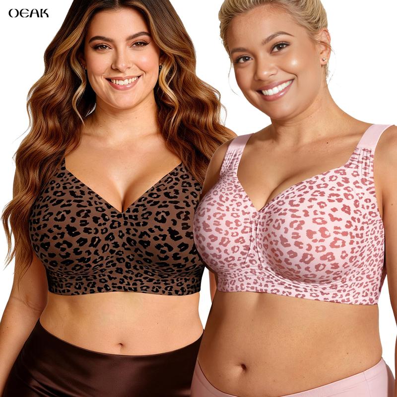 Damen Bralette bügellos nahtlos, tiefer V-Ausschnitt Alltags-BH bequem