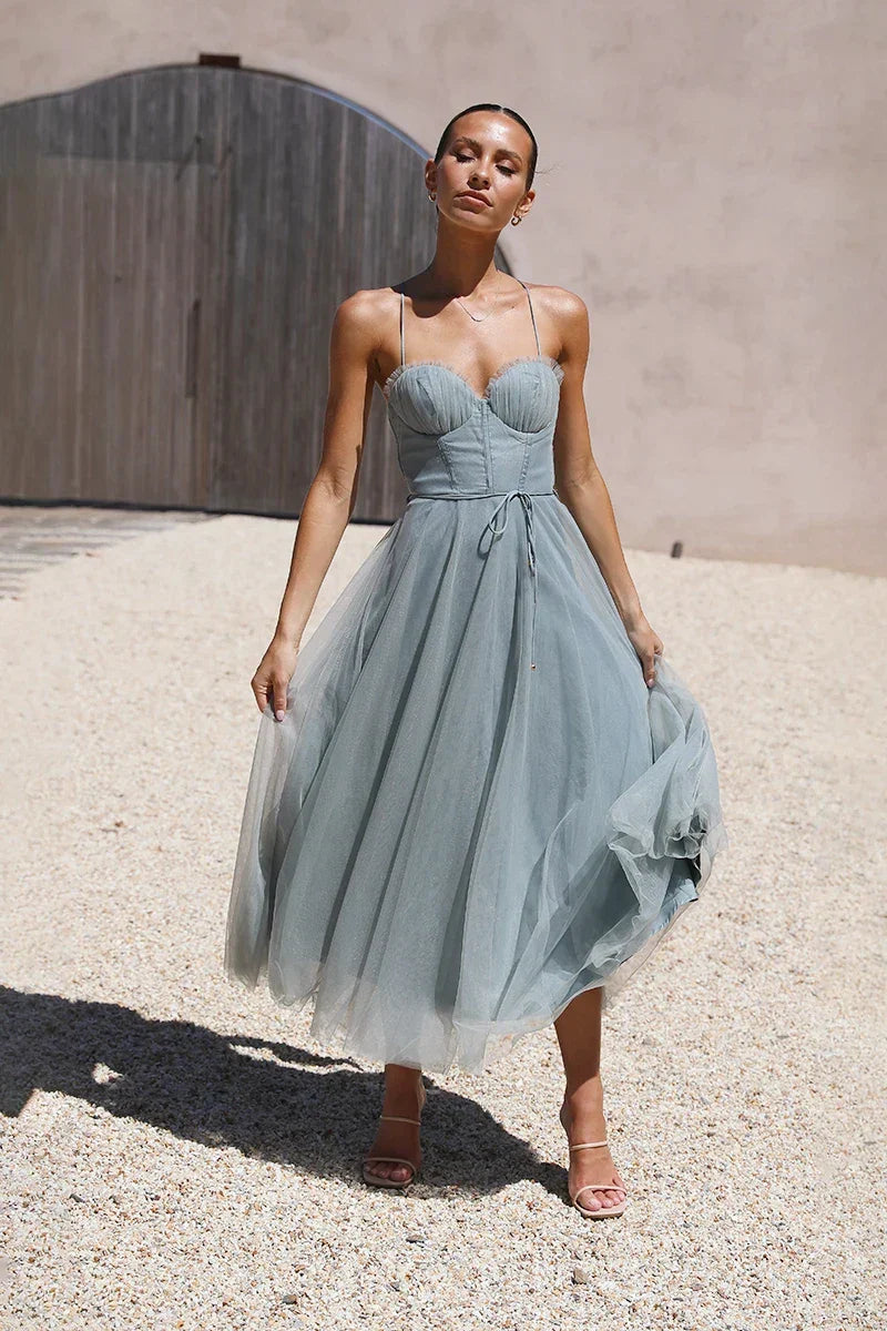 Diana| Midikleid - Salbeigrün