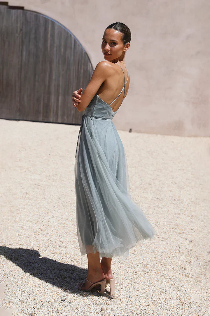 Diana| Midikleid - Salbeigrün