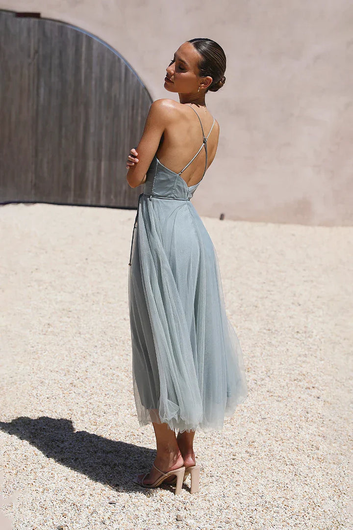 Diana| Midikleid - Salbeigrün