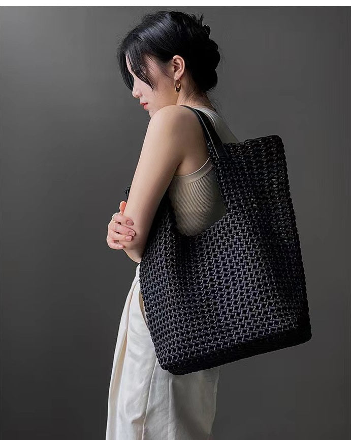 Handgefertigte Oversized-Leder-Tote, Leder-Schultertasche Handtasche