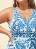 Flora™ | Zweiteiliger Badeanzug mit Blumenmuster und gerafftem Mesh, Sarong