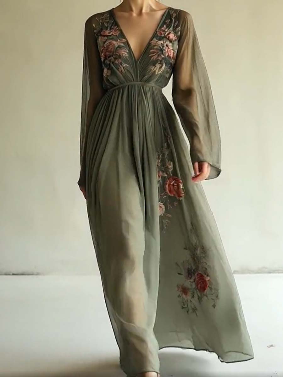 Shanti™ | Elegantes Maxikleid mit Blumenprint