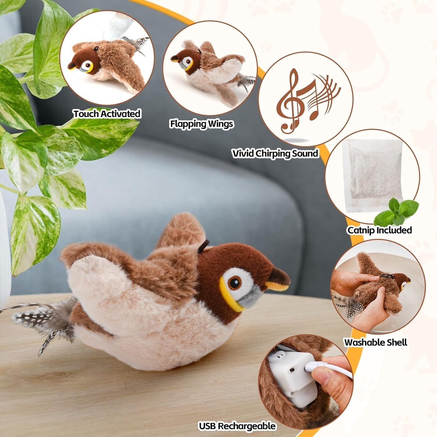 ChirpBuddy – Interaktives Vogelspielzeug für Katzen