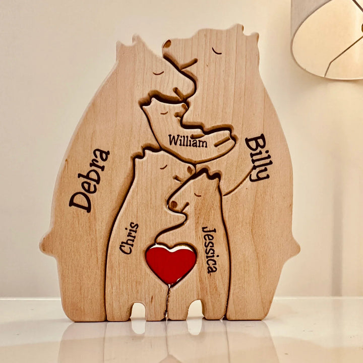 Bärenfamilie-Holzpuzzle™ | Das ultimative Geschenk der Familienliebe