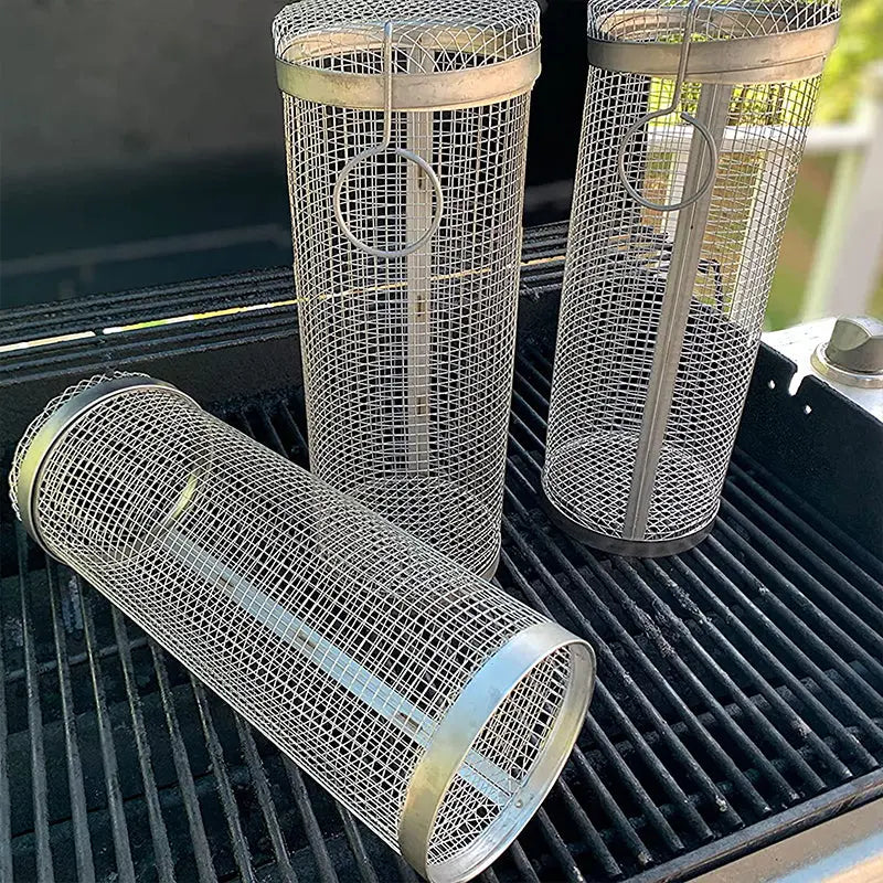 GrillTwist™ | Rotierender Grillkorb für müheloses und gleichmäßiges Garen