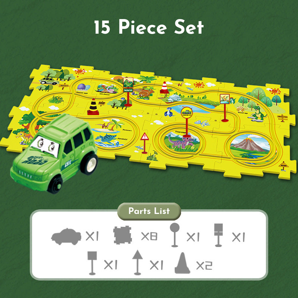 Kinder-Autorennbahn-DIY-Set