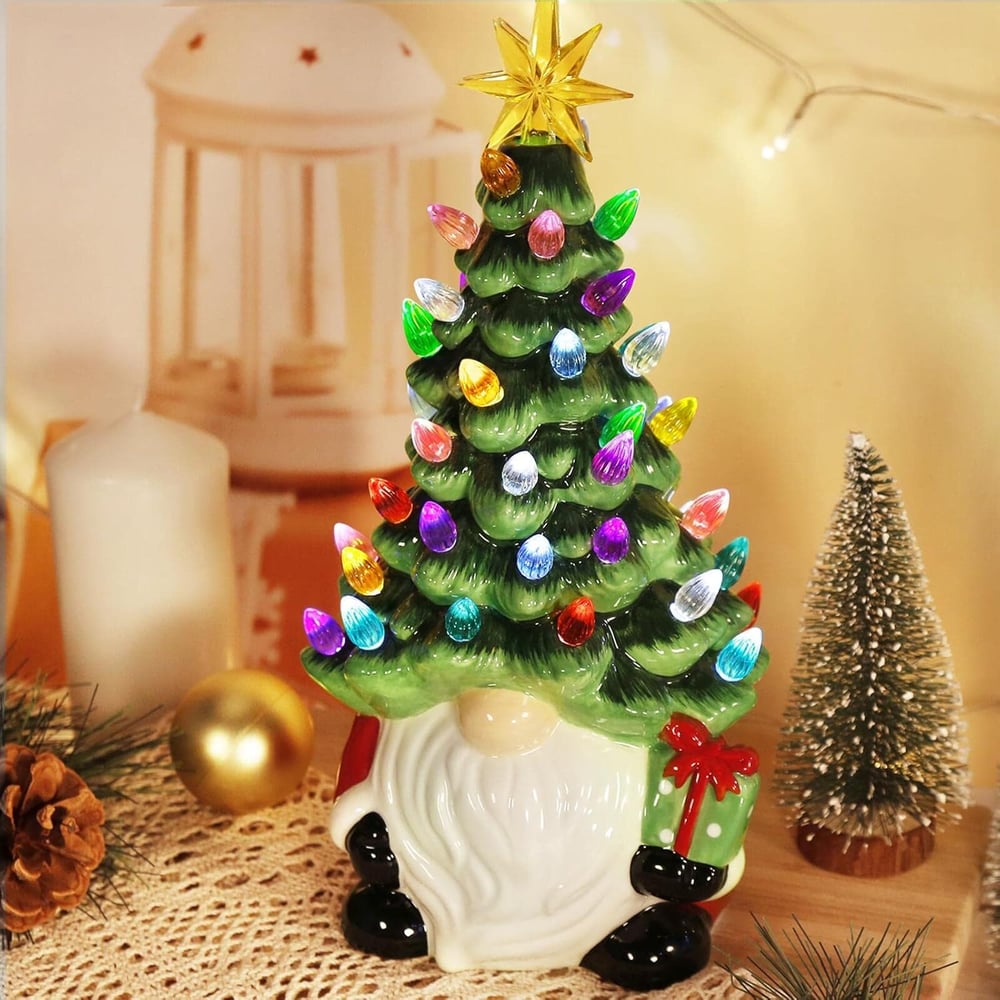 DIY Beleuchteter Weihnachtsgnom Baum — Für Tisch, Fenster &amp; Kamin