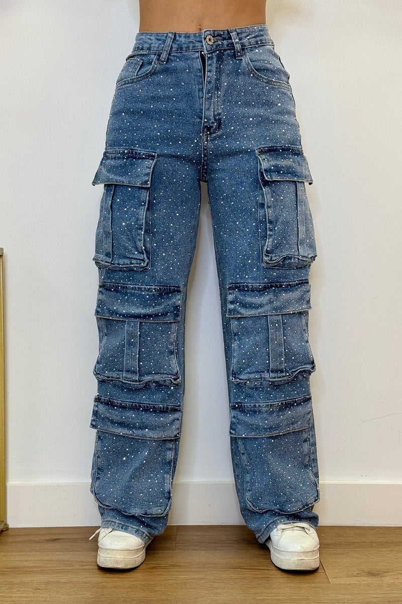 Strass-Jeans
