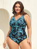 Flora™ | Zweiteiliger Badeanzug mit Blumenmuster und gerafftem Mesh, Sarong