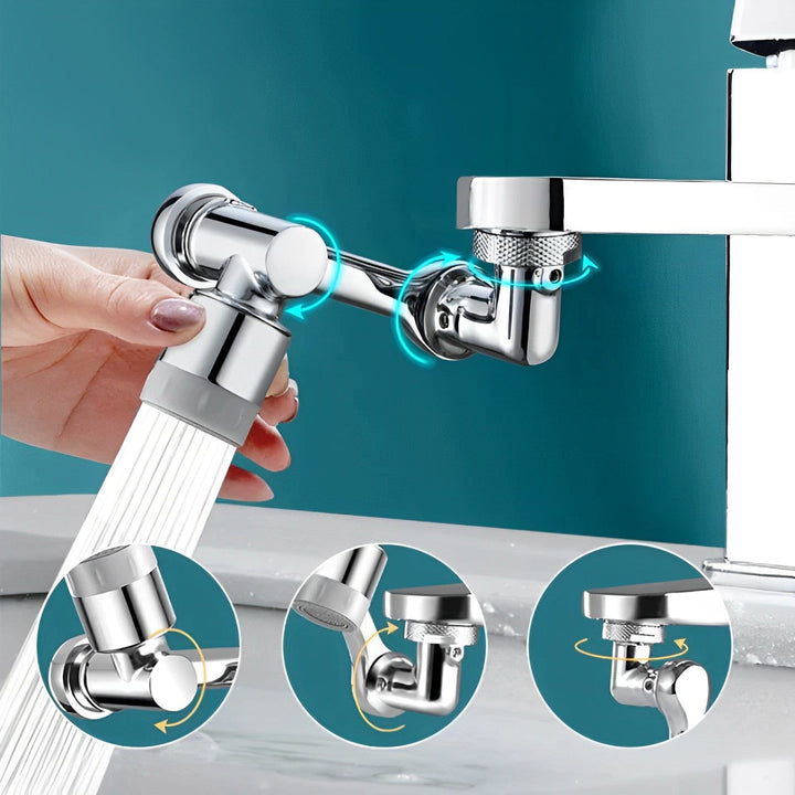Drehbare Wasserhahnverlängerung für eine einfache Reinigung