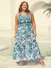 Flora™ | Zweiteiliger Badeanzug mit Blumenmuster und gerafftem Mesh, Sarong