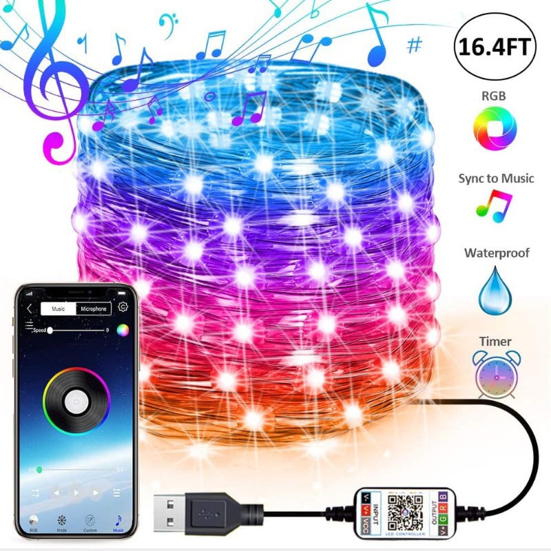 Outdoor LED-Lichterkette mit Bluetooth-App-Steuerung