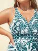 Flora™ | Zweiteiliger Badeanzug mit Blumenmuster und gerafftem Mesh, Sarong