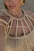 Natalia™ | Modernes und elegantes Maxikleid mit drapierter Zopf-Optik aus Leinenmischung