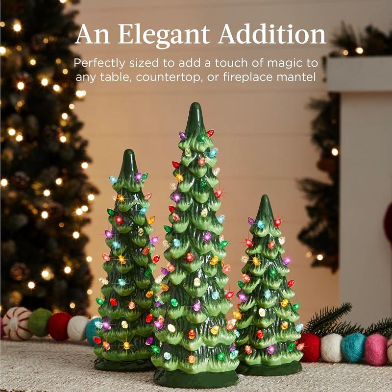 Weihnachtsbaum Tischdekoration — Atmosphärisches Licht Vollständig kabellos 3-teiliges Set