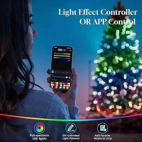 Weihnachtsbaum mit integrierter LED-Beleuchtung | Mit App steuerbare RGB-Beleuchtung