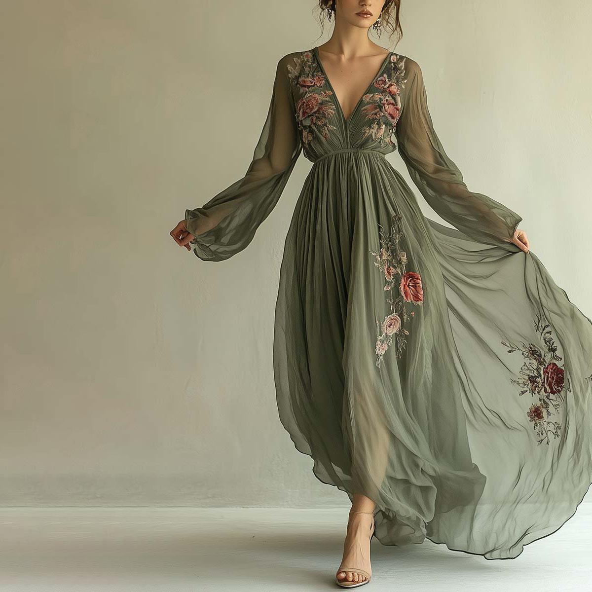 Shanti™ | Elegantes Maxikleid mit Blumenprint