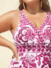 Flora™ | Zweiteiliger Badeanzug mit Blumenmuster und gerafftem Mesh, Sarong