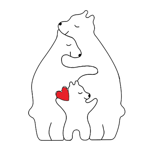Bärenfamilie-Holzpuzzle™ | Das ultimative Geschenk der Familienliebe