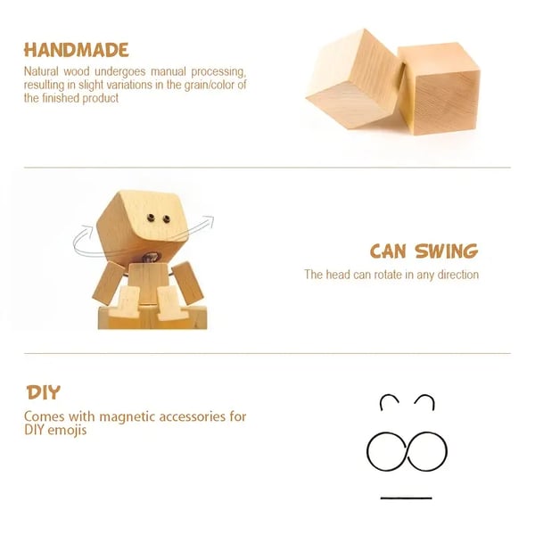 JollyTimber – Holzschaukel-Figur mit 12 magnetischen Emotionen