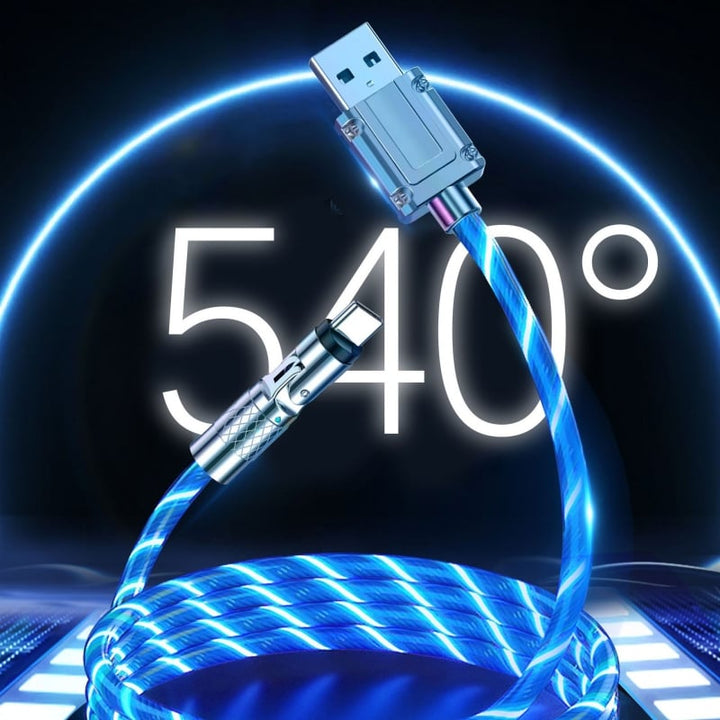 540° drehbares Schnellladekabel mit Beleuchtung