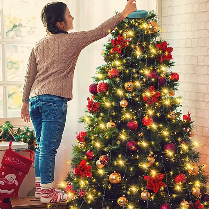Weihnachtsbaum Wasserfalllichter