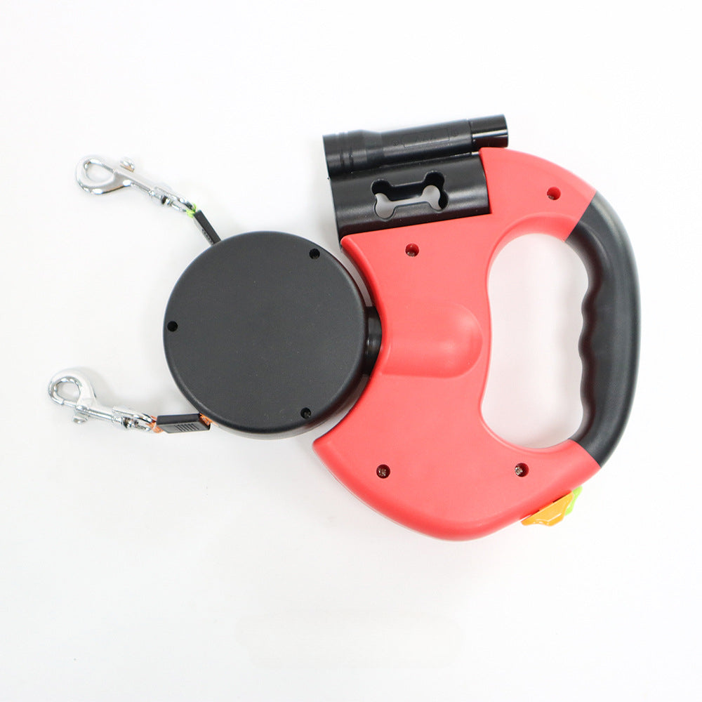 Twino| Doppel-Hundeleine anti-Verhedderung mit LED-Licht