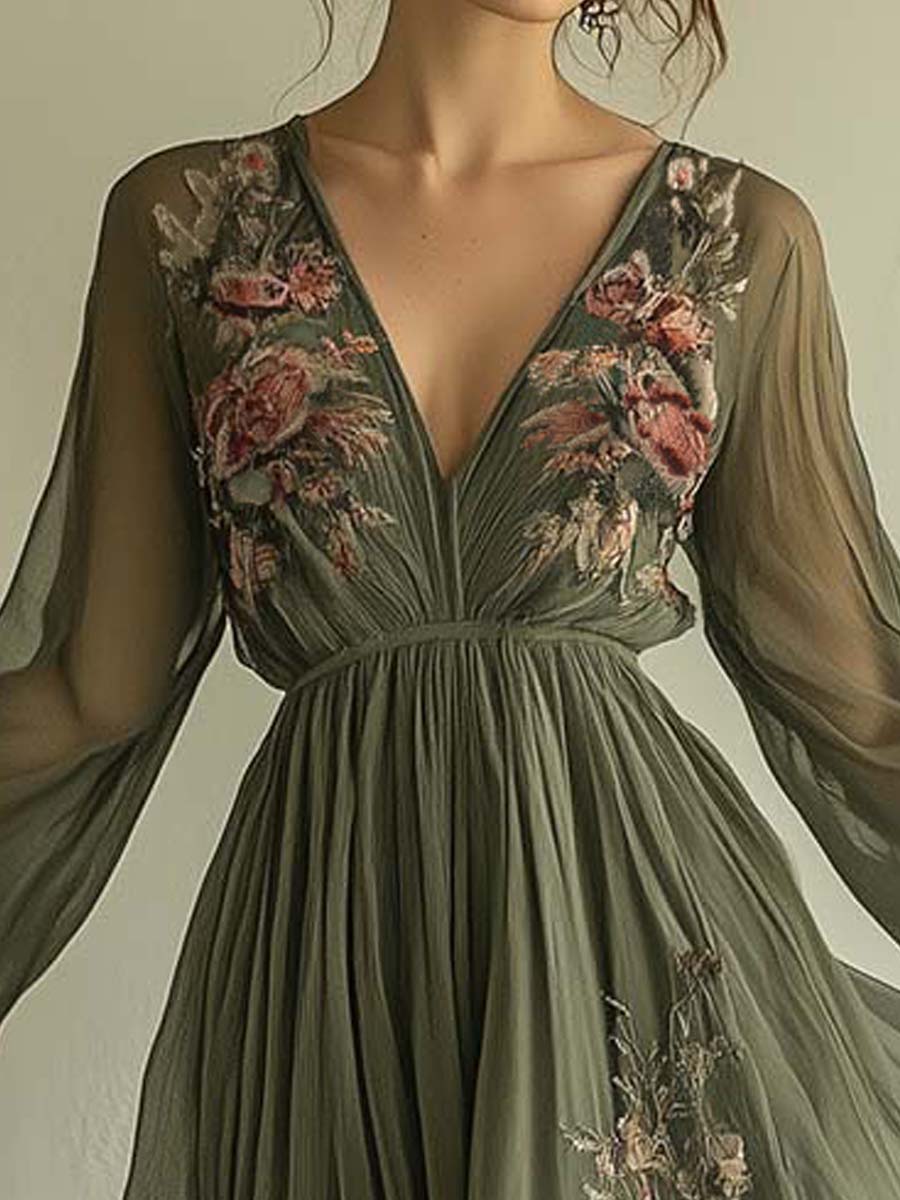 Shanti™ | Elegantes Maxikleid mit Blumenprint
