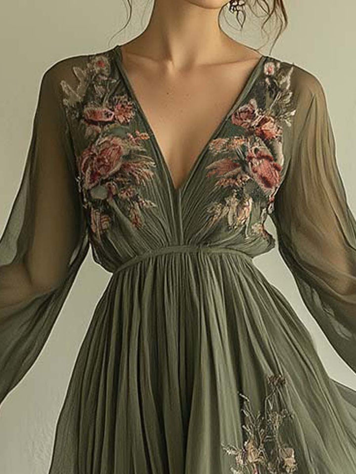 Shanti™ | Elegantes Maxikleid mit Blumenprint