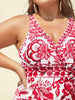 Flora™ | Zweiteiliger Badeanzug mit Blumenmuster und gerafftem Mesh, Sarong