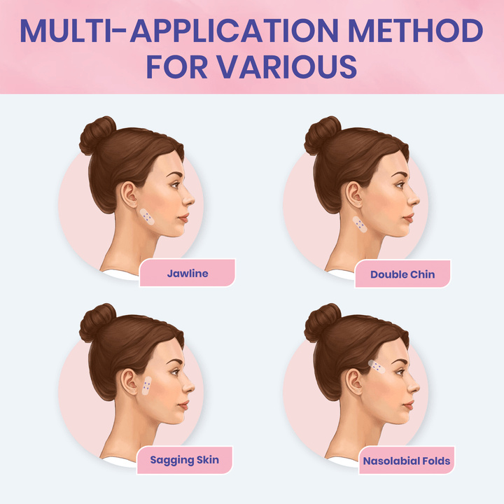 OUHOE| V-Face Lift Klebeband| Gesichtsstraffende unsichtbare Klebebänder (40 stucks)