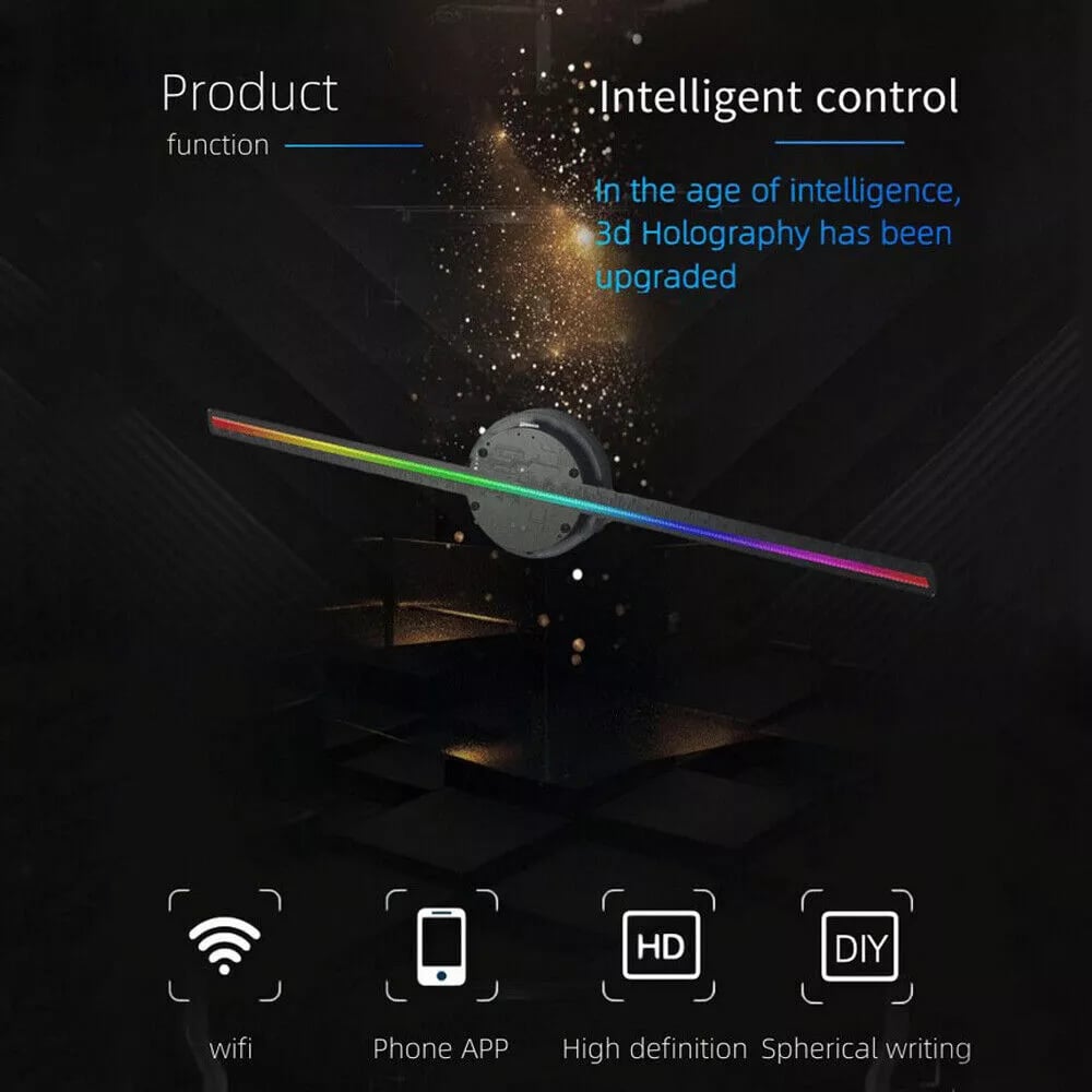 3D-Hologramm LED Lüfter Projektor