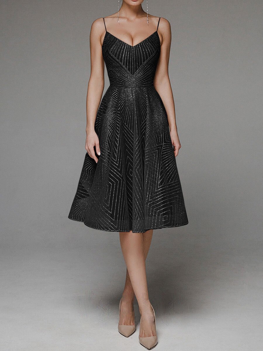 Carla™ | V-Ausschnitt Träger A-Linien Kleid