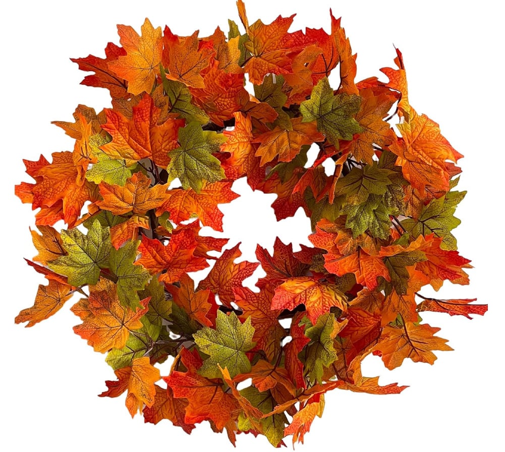 Herbstkranz mit Kürbis Ahornblättern