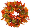 Herbstkranz mit Kürbis Ahornblättern