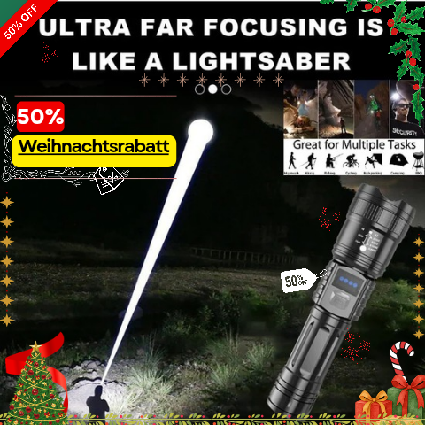 Survival-LED-Taschenlampe 2025 | So hell wie ein Lichtschwert mit Powerbank-Funktion