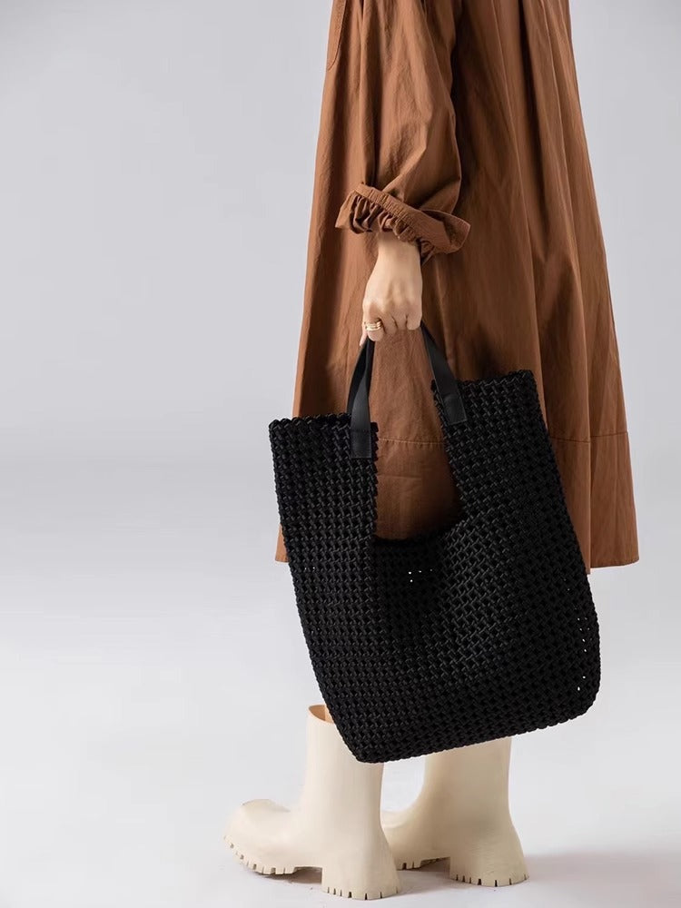 Handgefertigte Oversized-Leder-Tote, Leder-Schultertasche Handtasche