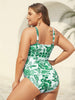Flora™ | Zweiteiliger Badeanzug mit Blumenmuster und gerafftem Mesh, Sarong
