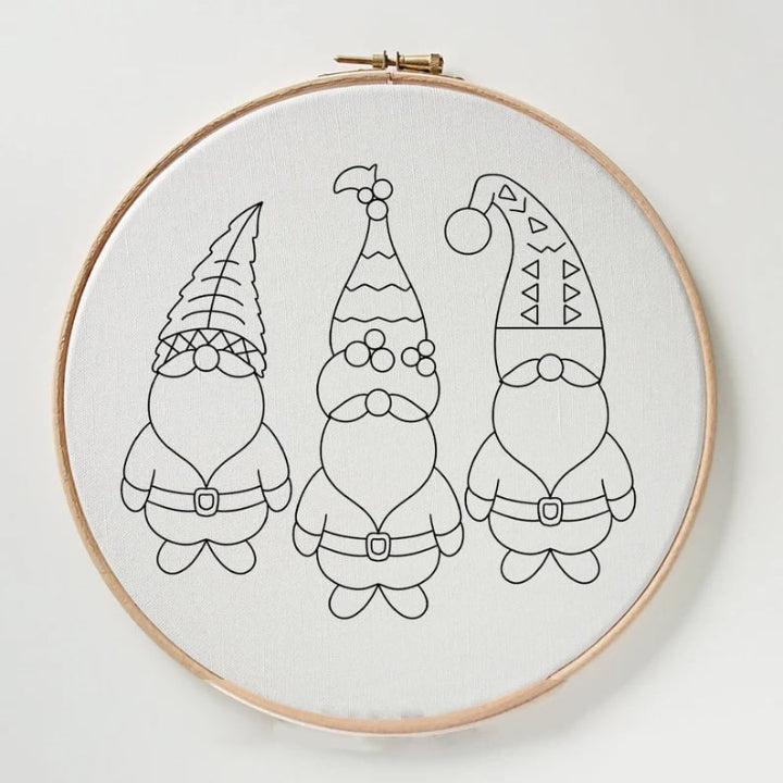 Weihnachts-Gnom-Stickerei-Set – Anfängertaugliches DIY-Weihnachtsdekoration und Baumornamente