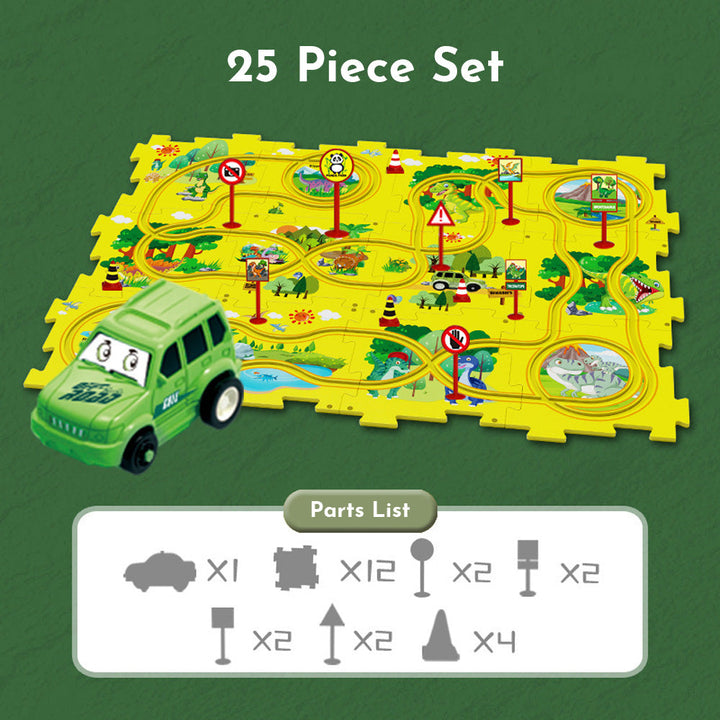 Kinder-Autorennbahn-DIY-Set