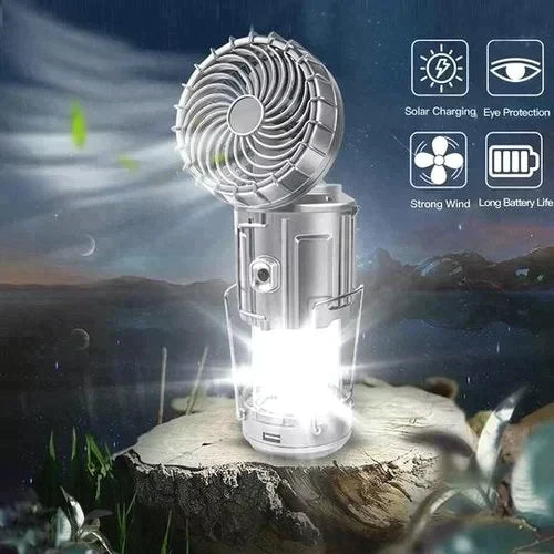 Tragbare LED Campinglaterne mit Ventilator