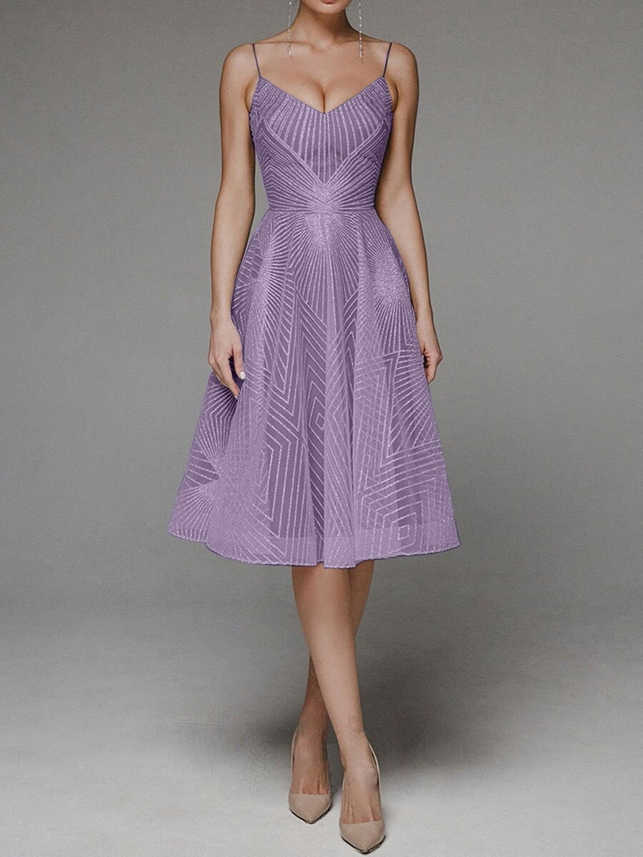 Carla™ | V-Ausschnitt Träger A-Linien Kleid