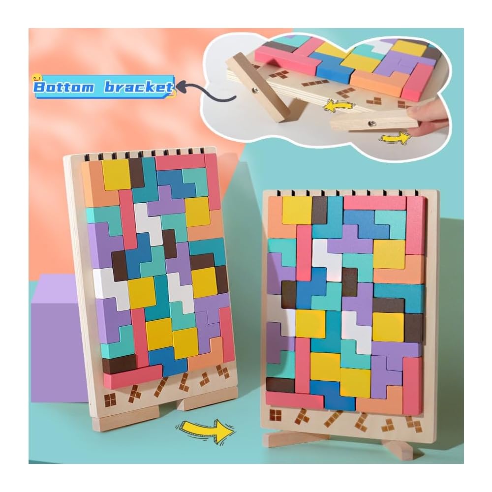 Stapelspiel aus Holz - Fördert Logik, Konzentration und Feinmotorik bei Kindern!