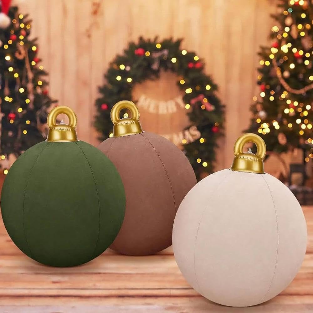 Große aufblasbare Weihnachtsschmuckstücke — Stilvolle und überraschende Dekorationsidee