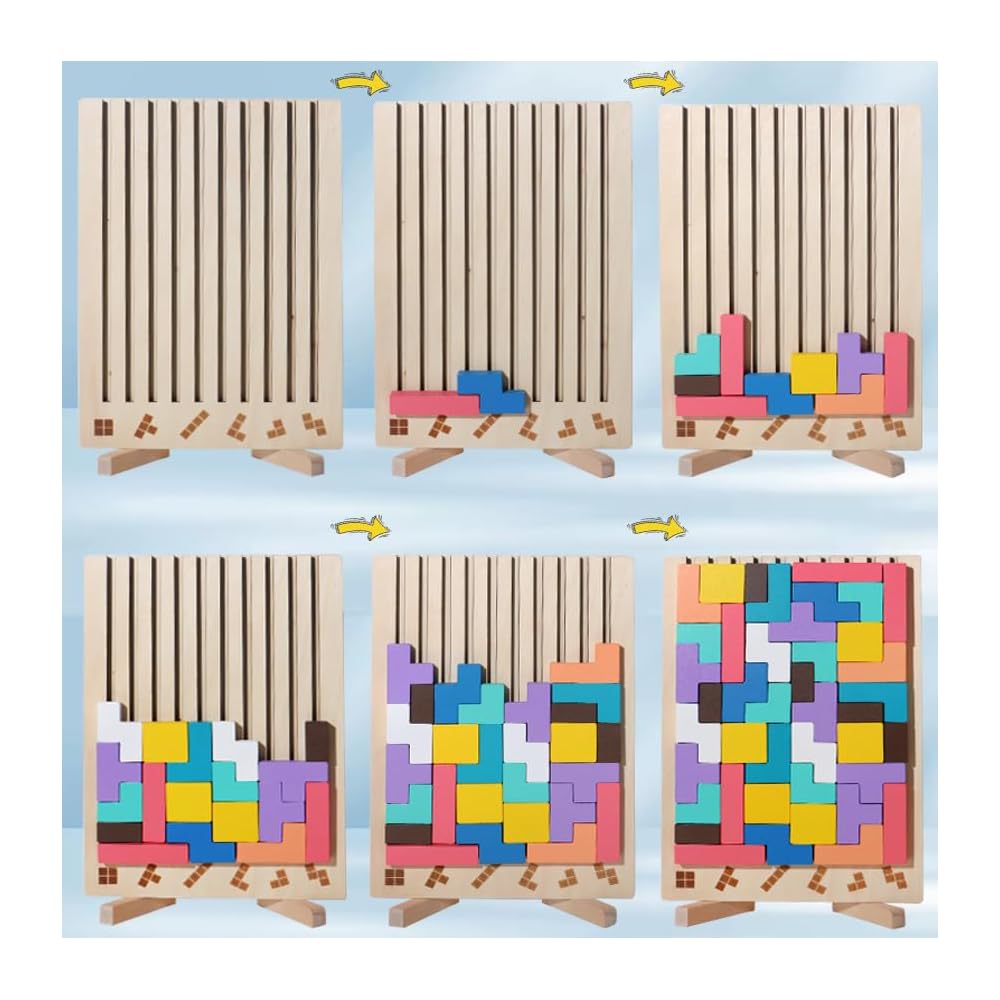 Stapelspiel aus Holz - Fördert Logik, Konzentration und Feinmotorik bei Kindern!